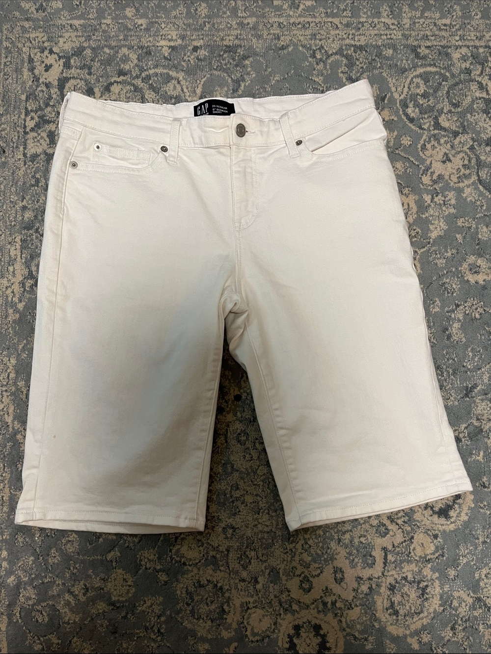 GAP Off-White Denim Bermuda Shorts